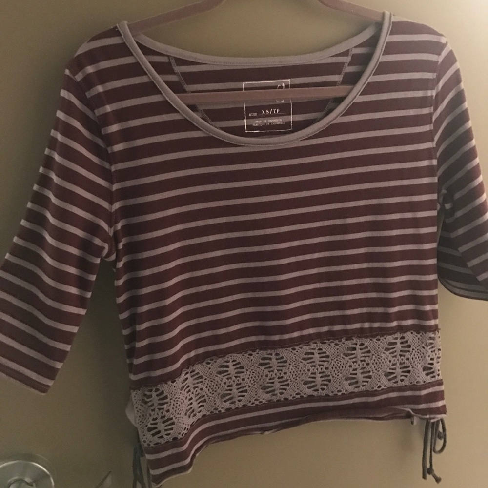 We the Free striped shirt size XS
